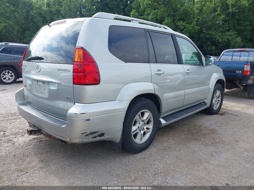 2003 Lexus Gx VIN JTJBT20X130008618 IAAI salvage auction — NORMAL WEAR, Clear (Arkansas), sold $1,925 on 2026-07-08 (photo 4)
