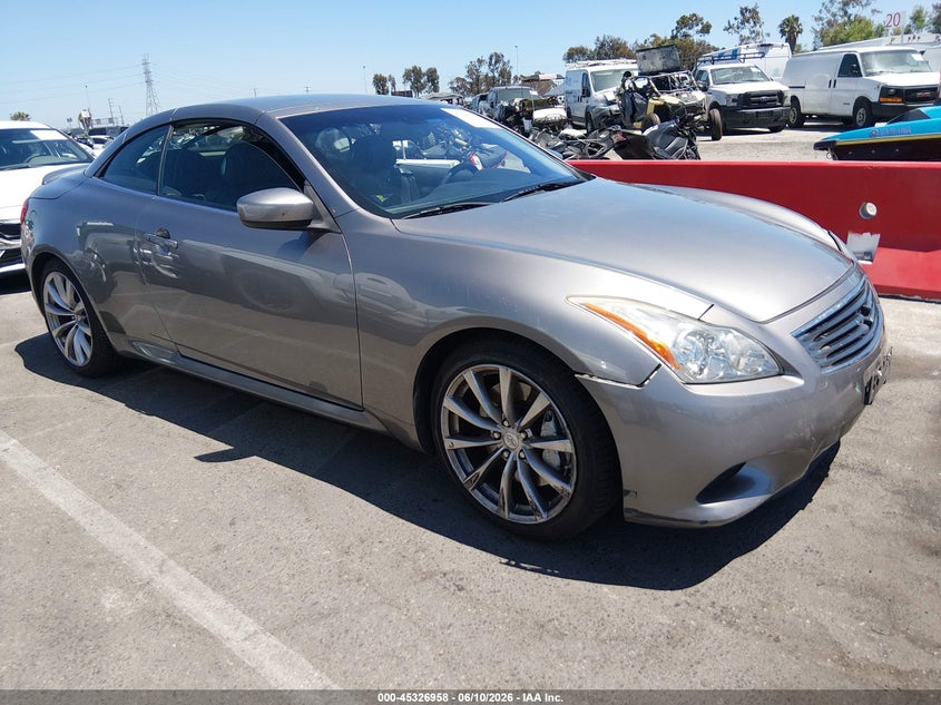 2009 Infiniti G37 VIN JNKCV66E39M722670 IAAI salvage auction — FRONT END, Salvage (California), sold $4,325 on 2026-07-09 (photo 1)