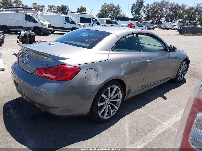 2009 Infiniti G37 VIN JNKCV66E39M722670 IAAI salvage auction — FRONT END, Salvage (California), sold $4,325 on 2026-07-09 (photo 4)