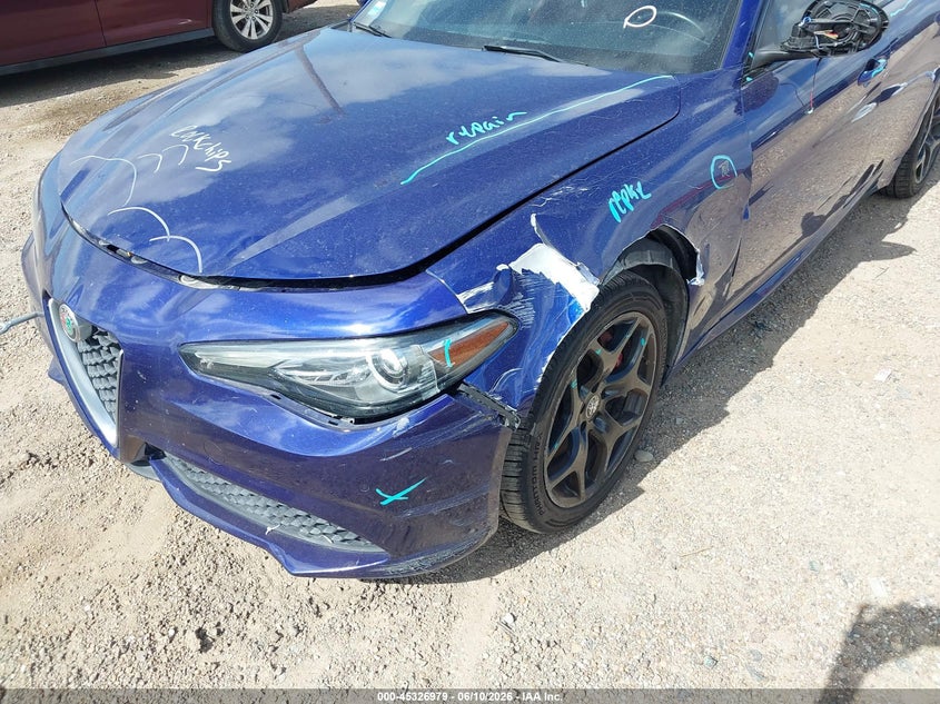 2022 Alfa romeo Giulia VIN ZARFAMBN3N7662182 IAAI salvage auction — LEFT FRONT, Original (Texas), sold $5,700 on 2026-08-29 (photo 6)