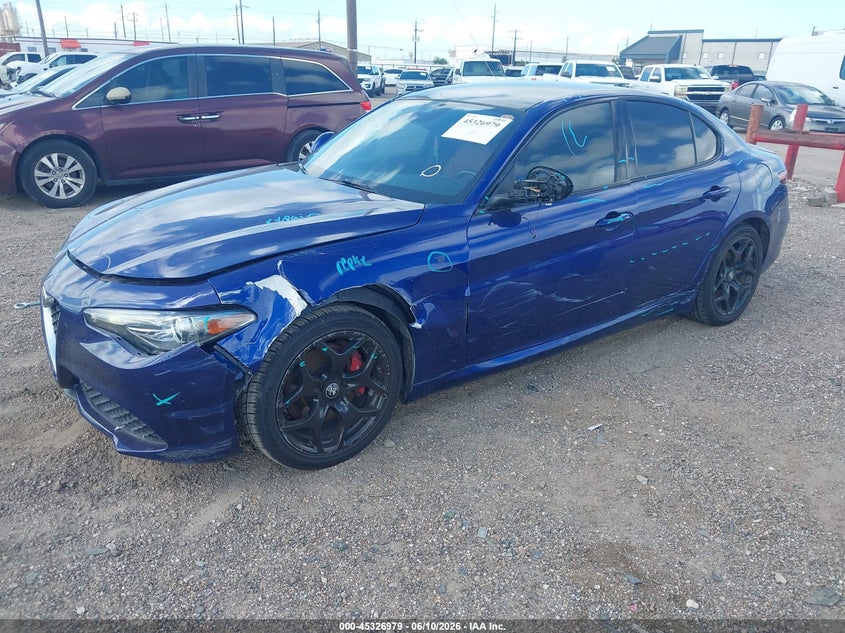 2022 Alfa romeo Giulia VIN ZARFAMBN3N7662182 IAAI salvage auction — LEFT FRONT, Original (Texas), sold $5,700 on 2026-08-29 (photo 2)
