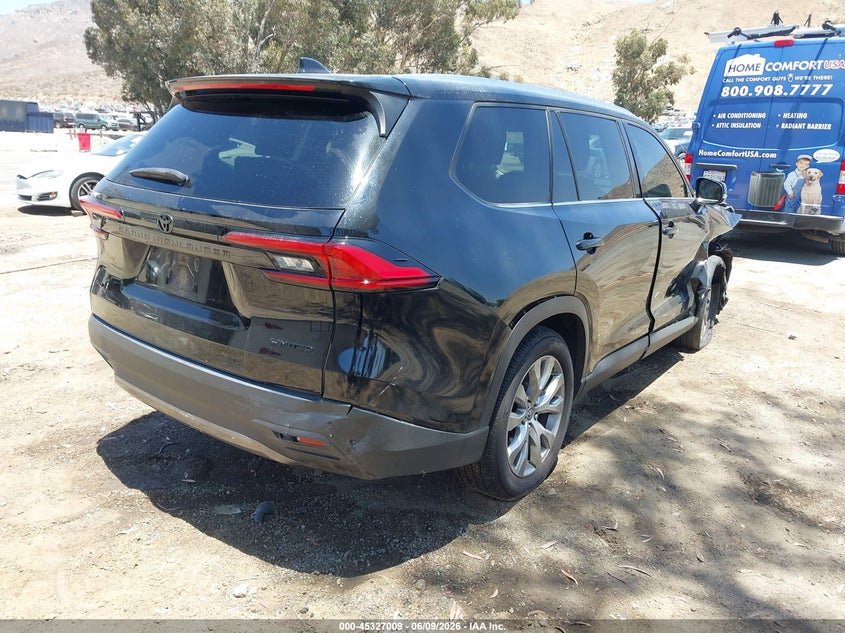 2024 Toyota Highlander VIN 5TDAAAB59RS061809 IAAI salvage auction — REAR END, Salvage Title, sold $17,000 on 2026-07-28 (photo 4)