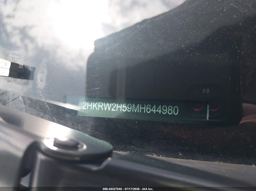 2021 Honda Cr-v VIN 2HKRW2H59MH644980 IAAI salvage auction — NORMAL WEAR, Original (Texas), sold $17,500 on 2026-07-29 (photo 9)