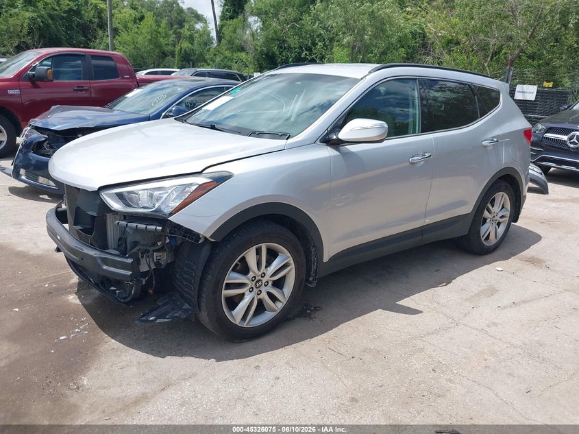 2014 Hyundai Santa fe VIN 5XYZU3LA2EG185123 IAAI salvage auction — FRONT END, Salvage (Kansas), sold $275 on 2026-07-08 (photo 2)