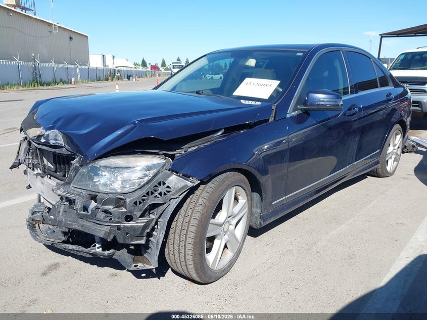 2011 Mercedes-benz C class VIN WDDGF5EBXBR136953 IAAI salvage auction — FRONT END, Salvage (California), sold $450 on 2026-07-21 (photo 2)