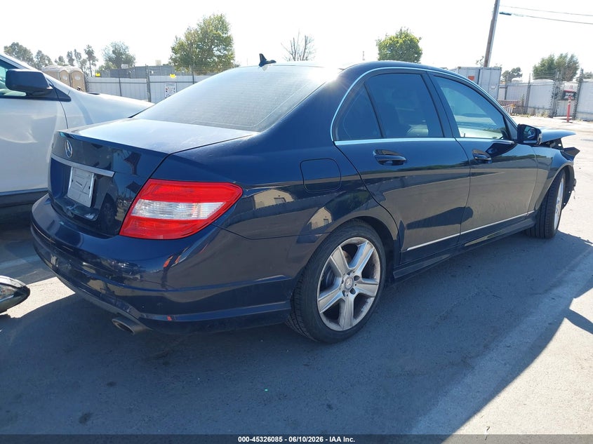 2011 Mercedes-benz C class VIN WDDGF5EBXBR136953 IAAI salvage auction — FRONT END, Salvage (California), sold $450 on 2026-07-21 (photo 4)