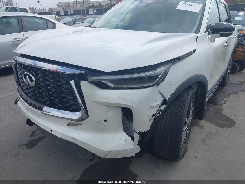 2023 Infiniti Qx60 VIN 5N1DL1GS6PC348606 IAAI salvage auction — FRONT & REAR, Salvage Title, sold $14,550 on 2026-07-22 (photo 6)
