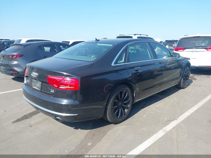 2011 Audi A8 VIN WAURVAFD6BN005554 IAAI salvage auction — RIGHT FRONT, Salvage (Idaho), sold $825 on 2026-07-08 (photo 4)