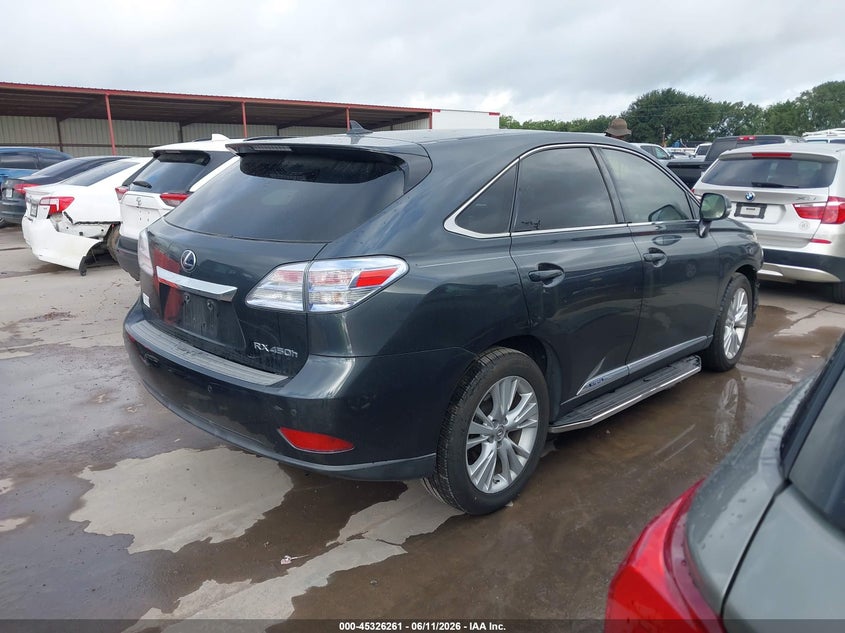 2011 Lexus Rx 450h VIN JTJZB1BA2B2405598 IAAI salvage auction — FRONT END, Original (Texas), sold $2,450 on 2026-07-11 (photo 4)