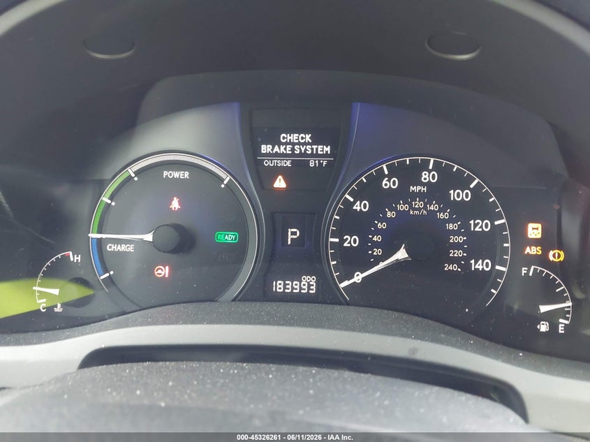 2011 Lexus Rx 450h VIN JTJZB1BA2B2405598 IAAI salvage auction — FRONT END, Original (Texas), sold $2,450 on 2026-07-11 (photo 7)