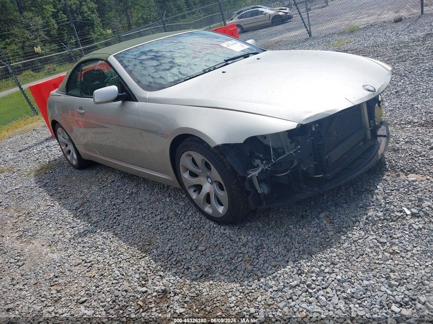 2005 BMW 6er VIN WBAEK73415B327927 IAAI salvage auction — NORMAL WEAR, Clear (Alabama), sold $325 on 2026-07-24 (photo 1)