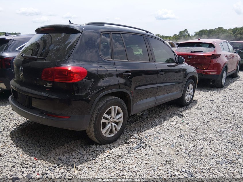 2016 Volkswagen Tiguan VIN WVGAV7AX2GW569042 IAAI salvage auction — LEFT FRONT, Salvage Title, sold $600 on 2026-07-09 (photo 4)