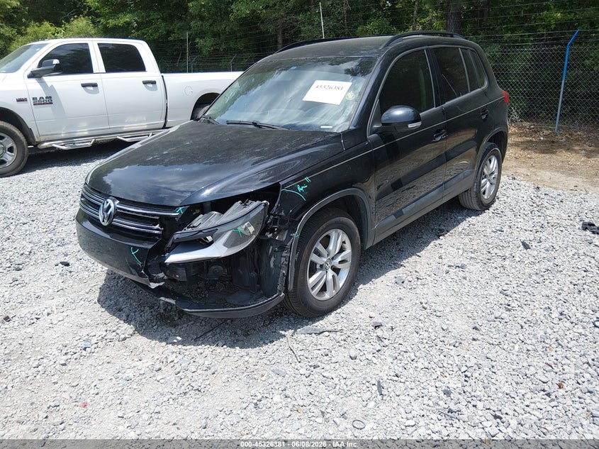 2016 Volkswagen Tiguan VIN WVGAV7AX2GW569042 IAAI salvage auction — LEFT FRONT, Salvage Title, sold $600 on 2026-07-09 (photo 6)