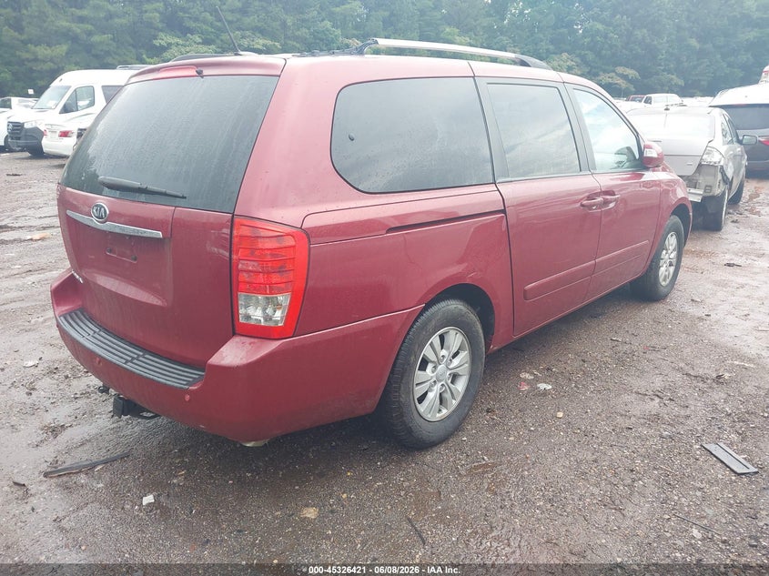 2012 Kia SEDONA VIN KNDMG4C76C6464571 IAAI salvage auction — LEFT SIDE, Salvage Title, sold $275 on 2026-07-08 (photo 4)