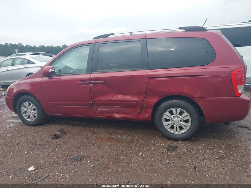 2012 Kia SEDONA VIN KNDMG4C76C6464571 IAAI salvage auction — LEFT SIDE, Salvage Title, sold $275 on 2026-07-08 (photo 6)