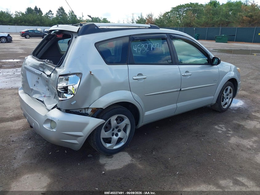 2004 Pontiac Vibe VIN 5Y2SL628X4Z423627 IAAI salvage auction — REAR END, Clear (Indiana), sold $275 on 2026-07-21 (photo 4)