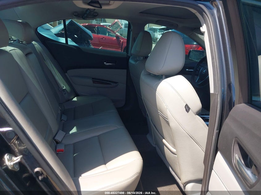 2015 Acura Tlx VIN 19UUB1F33FA010383 IAAI salvage auction — LEFT REAR, Clear (Oklahoma), sold $2,250 on 2026-09-30 (photo 8)