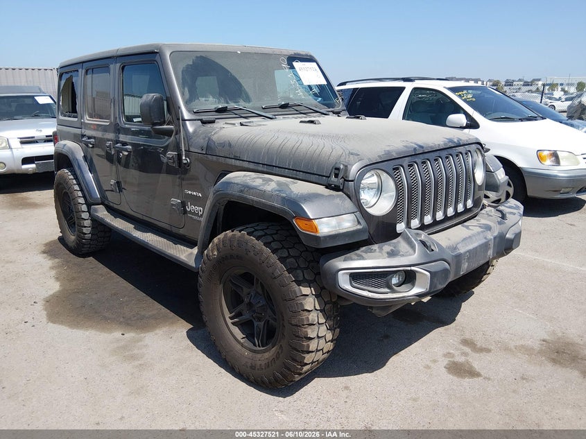 2019 Jeep Wrangler / VIN 1C4HJXEN7KW535839 IAAI salvage auction — RIGHT FRONT, Salvage Title, sold $12,400 on 2026-07-19 (photo 1)