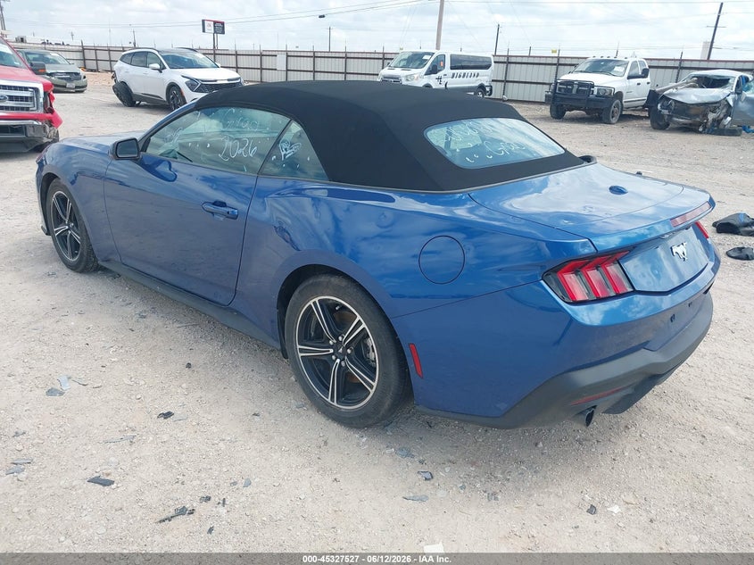 2024 Ford Mustang VIN 1FAGP8UH8R5101396 IAAI salvage auction — SIDE, Original (Texas), sold $9,600 on 2026-07-30 (photo 3)