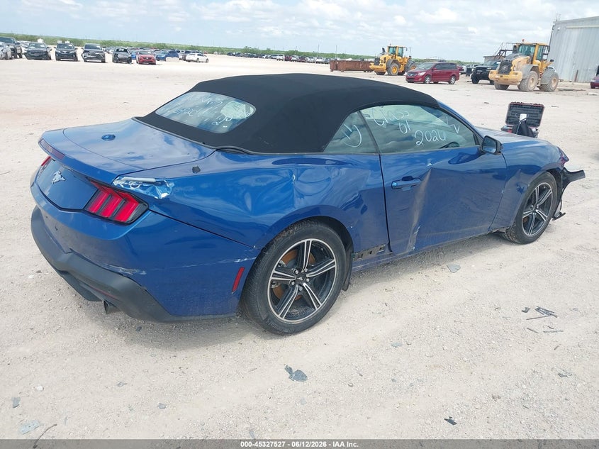 2024 Ford Mustang VIN 1FAGP8UH8R5101396 IAAI salvage auction — SIDE, Original (Texas), sold $9,600 on 2026-07-30 (photo 4)