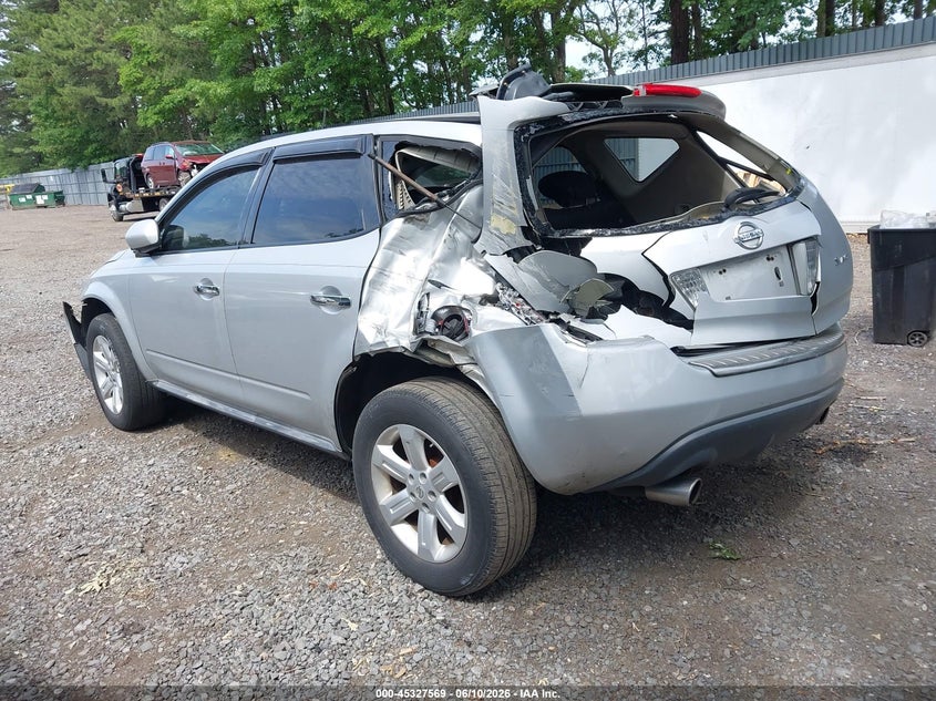 2006 Nissan Murano VIN JN8AZ08W76W506115 IAAI salvage auction — FRONT & REAR, Salvage (New Jersey), sold $425 on 2026-07-22 (photo 3)