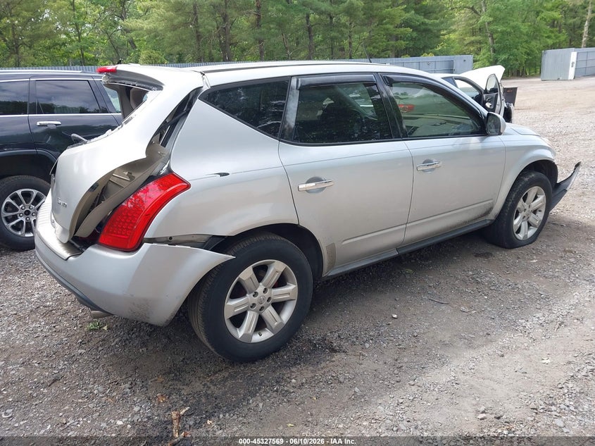 2006 Nissan Murano VIN JN8AZ08W76W506115 IAAI salvage auction — FRONT & REAR, Salvage (New Jersey), sold $425 on 2026-07-22 (photo 4)