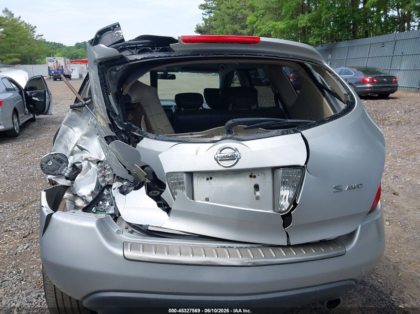 2006 Nissan Murano VIN JN8AZ08W76W506115 IAAI salvage auction — FRONT & REAR, Salvage (New Jersey), sold $425 on 2026-07-22 (photo 6)