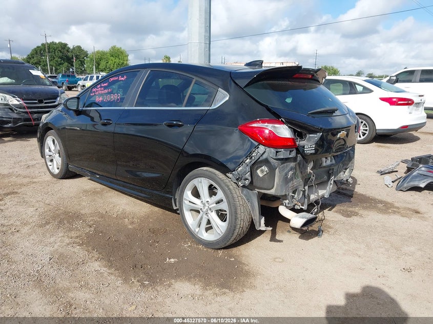 2017 Chevrolet Cruze VIN 3G1BE6SM2HS557275 IAAI salvage auction — REAR END, Original (Texas), sold $1,600 on 2026-07-26 (photo 3)