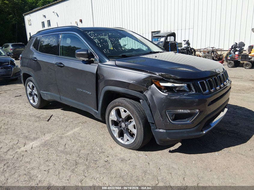 2018 Jeep Compass VIN 3C4NJDCB9JT316329 IAAI salvage auction — FRONT END, Salvage Title, sold $1,900 on 2026-08-13 (photo 1)