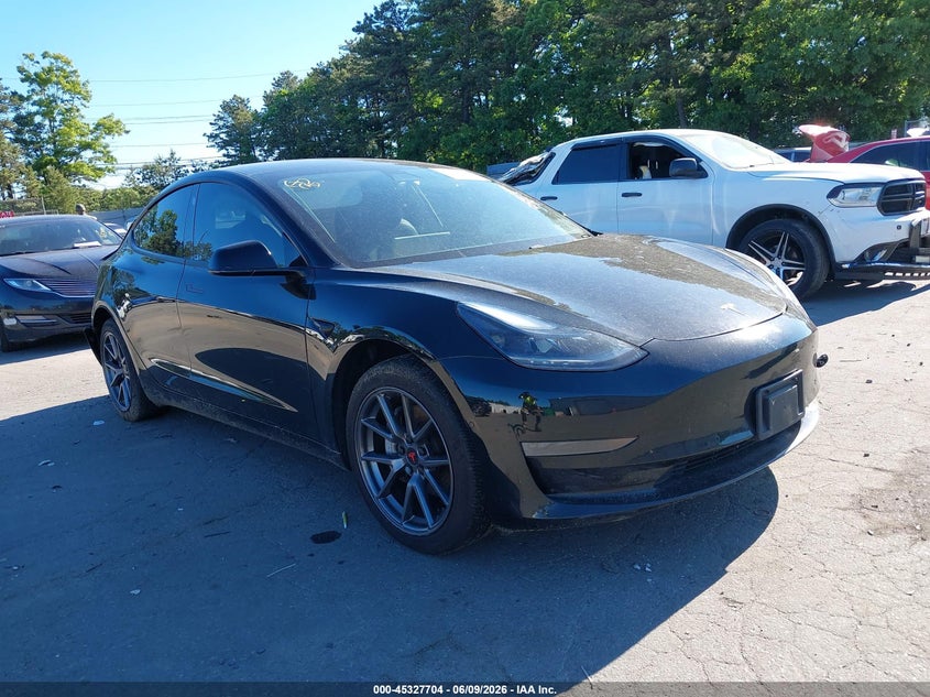 2021 Tesla Model 3 VIN 5YJ3E1EA4MF982015 IAAI salvage auction — REAR END, Salvage Title, sold $4,650 on 2026-07-21 (photo 1)