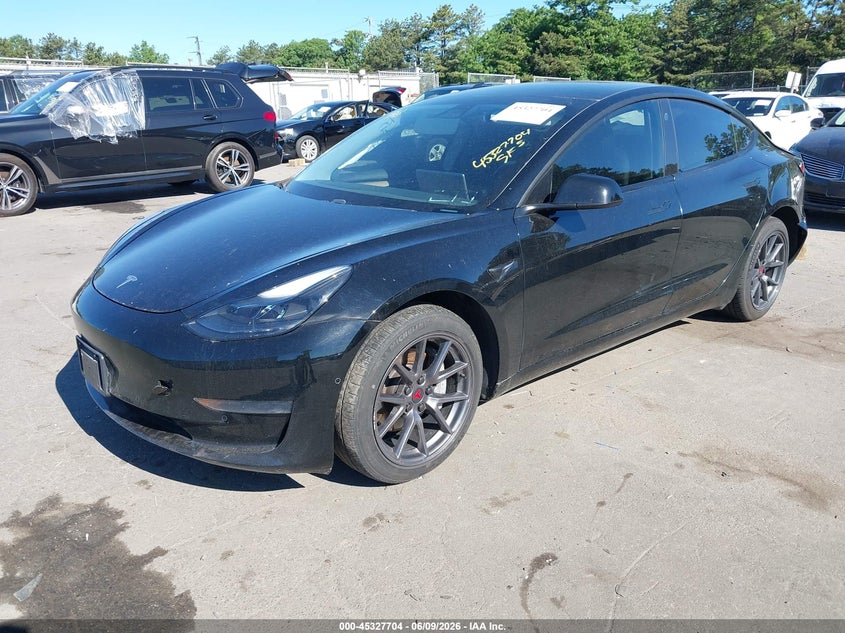 2021 Tesla Model 3 VIN 5YJ3E1EA4MF982015 IAAI salvage auction — REAR END, Salvage Title, sold $4,650 on 2026-07-21 (photo 2)