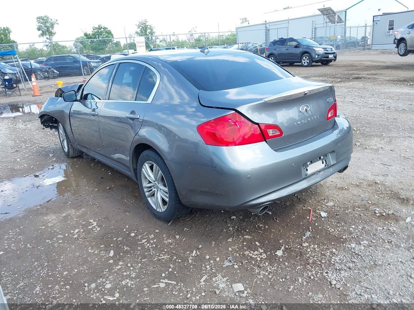 2012 Infiniti G VIN JN1CV6AR8CM675559 IAAI salvage auction — FRONT END, Salvage (Ohio), sold $375 on 2026-07-16 (photo 3)