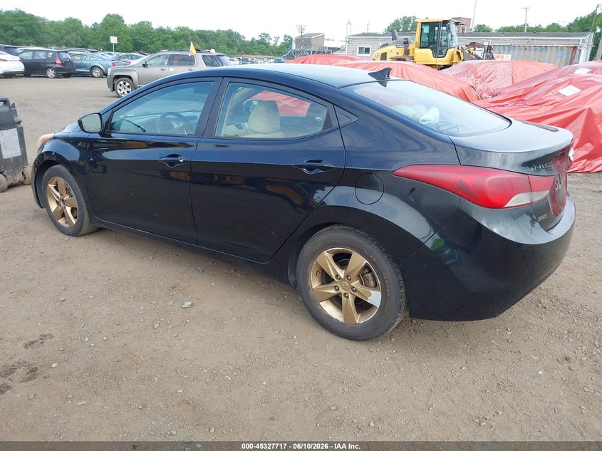 2011 Hyundai Elantra VIN KMHDH4AE9BU127896 IAAI salvage auction — NORMAL WEAR, Clear (New Jersey), sold $600 on 2026-07-08 (photo 3)