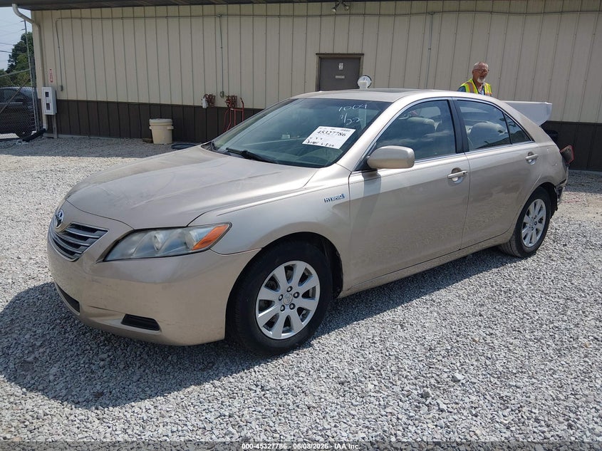 2007 Toyota Camry hybrid VIN JTNBB46K273021004 IAAI salvage auction — FRONT & REAR, Salvage (Kentucky), sold $125 on 2026-07-14 (photo 2)