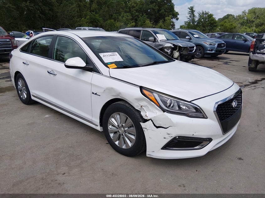 2016 Hyundai Sonata VIN KMHE24L12GA024361 IAAI salvage auction — RIGHT FRONT, Salvage Title, sold $500 on 2026-07-08 (photo 1)