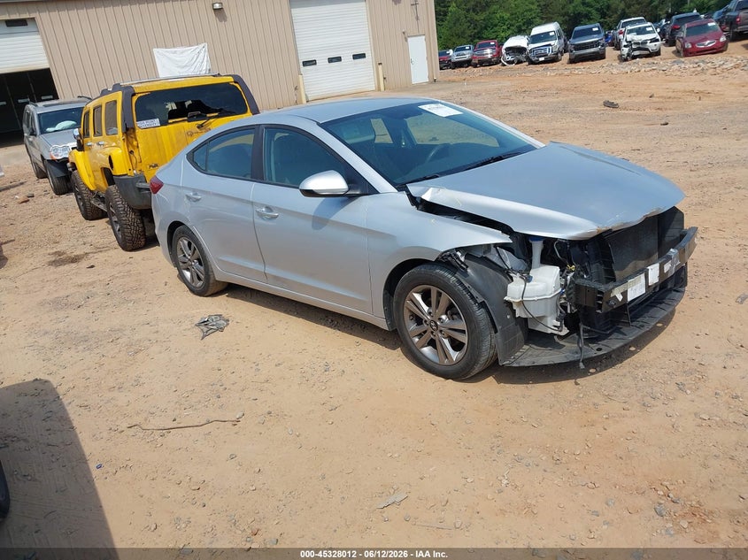 2017 Hyundai Elantra VIN KMHD84LF9HU386659 IAAI salvage auction — FRONT END, Salvage Title, sold $1,400 on 2026-07-27 (photo 1)