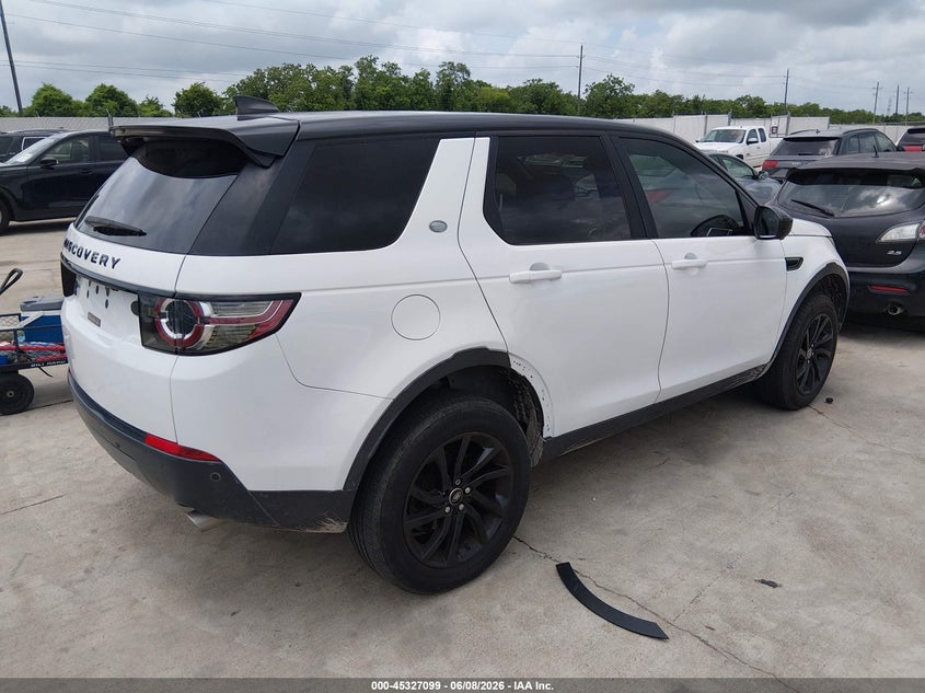 2017 Land rover Discovery sport VIN SALCR2BG7HH706395 IAAI salvage auction — NORMAL WEAR, Original (Texas), sold $2,125 on 2026-07-10 (photo 4)