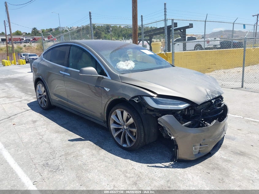 2016 Tesla Model x VIN 5YJXCBE29GF006712 IAAI salvage auction — FRONT END, Salvage Title, sold $4,450 on 2026-07-15 (photo 1)