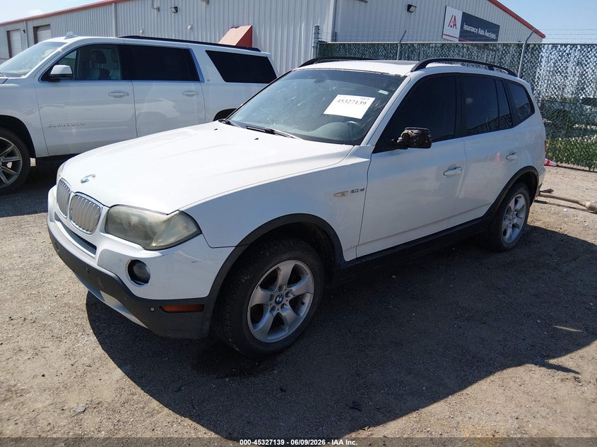 2007 BMW X3 VIN WBXPC93447WF06355 IAAI salvage auction — HAIL, Salvage (Kansas), sold $225 on 2026-07-17 (photo 2)