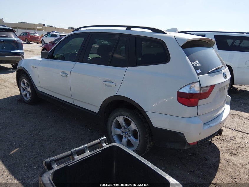 2007 BMW X3 VIN WBXPC93447WF06355 IAAI salvage auction — HAIL, Salvage (Kansas), sold $225 on 2026-07-17 (photo 3)
