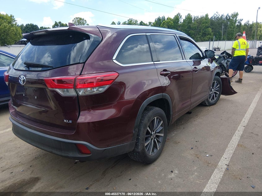 2018 Toyota Highlander VIN 5TDKZRFH0JS263040 IAAI salvage auction — FRONT END, Salvage Title, sold $3,150 on 2026-07-25 (photo 4)