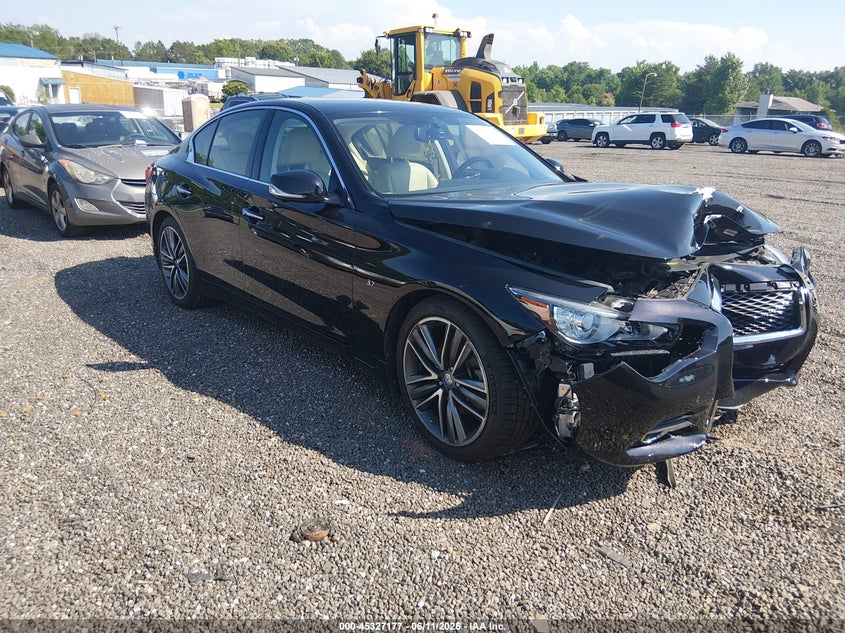 2015 Infiniti Q50 VIN JN1BV7AP2FM335974 IAAI salvage auction — FRONT END, Salvage (South Carolina), sold $700 on 2026-07-21 (photo 1)