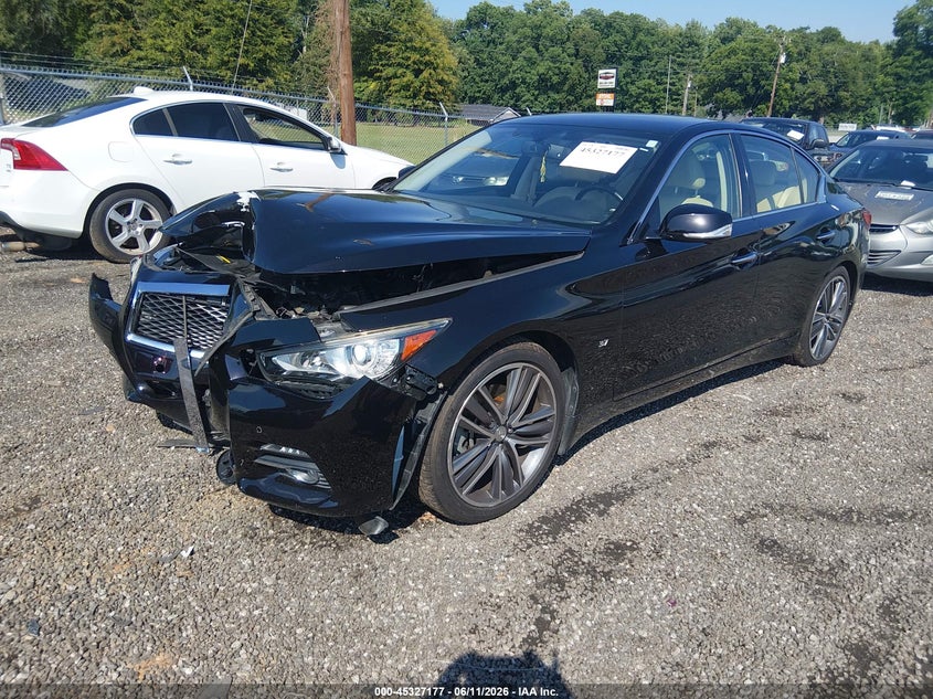 2015 Infiniti Q50 VIN JN1BV7AP2FM335974 IAAI salvage auction — FRONT END, Salvage (South Carolina), sold $700 on 2026-07-21 (photo 2)