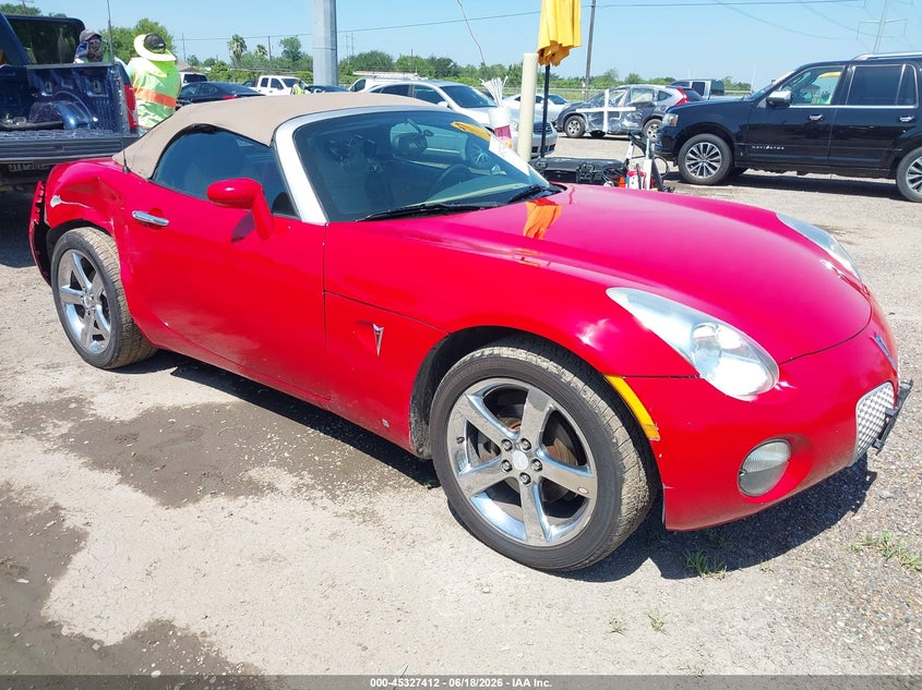 2007 Pontiac Solstice VIN 1G2MB35B07Y128942 IAAI salvage auction — REAR END, Original (Texas), sold $925 on 2026-09-05 (photo 1)