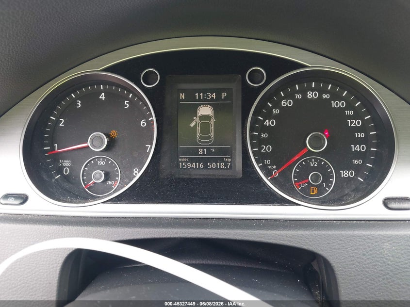 2013 Volkswagen Passat cc VIN WVWBP7AN9DE501906 IAAI salvage auction — FRONT END, Salvage Title, sold $475 on 2026-07-17 (photo 7)