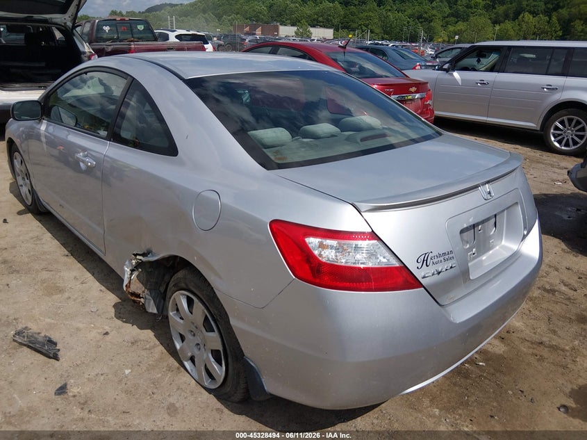2008 Honda Civic VIN 2HGFG12698H566955 IAAI salvage auction — LEFT SIDE, Salvage (Idaho), sold $1,000 on 2026-07-25 (photo 3)