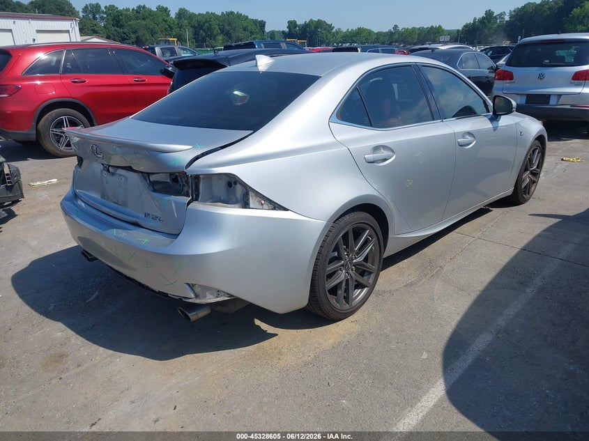 2014 Lexus Is VIN JTHBF1D29E5043480 IAAI salvage auction — REAR END, Salvage (Idaho), sold $8,300 on 2026-07-13 (photo 4)