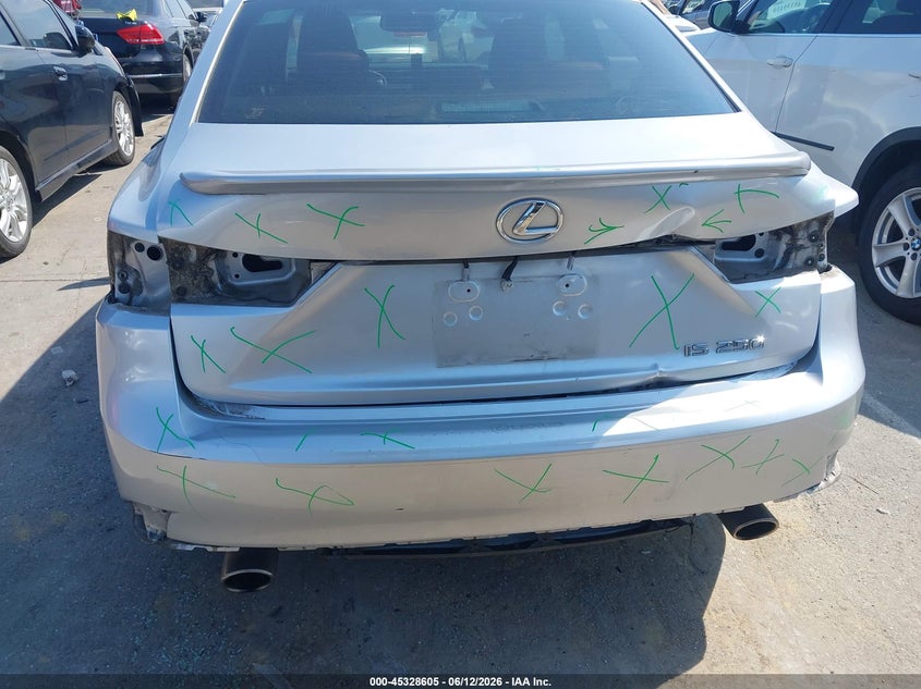 2014 Lexus Is VIN JTHBF1D29E5043480 IAAI salvage auction — REAR END, Salvage (Idaho), sold $8,300 on 2026-07-13 (photo 6)