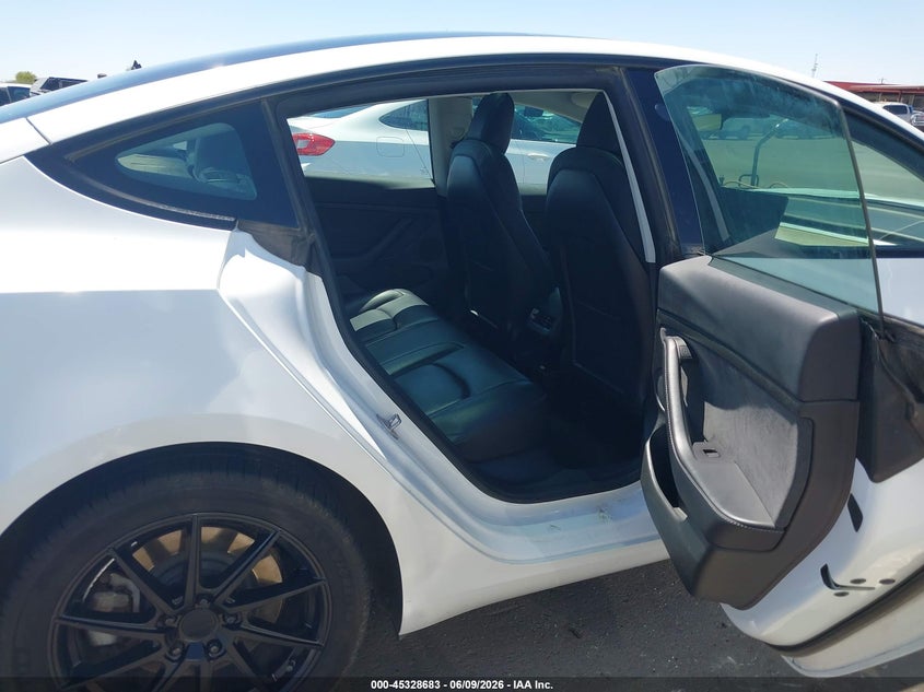 2023 Tesla Model 3 VIN 5YJ3E1EA5PF448302 IAAI salvage auction — LEFT FRONT, Salvage Title, sold $7,075 on 2026-07-14 (photo 8)