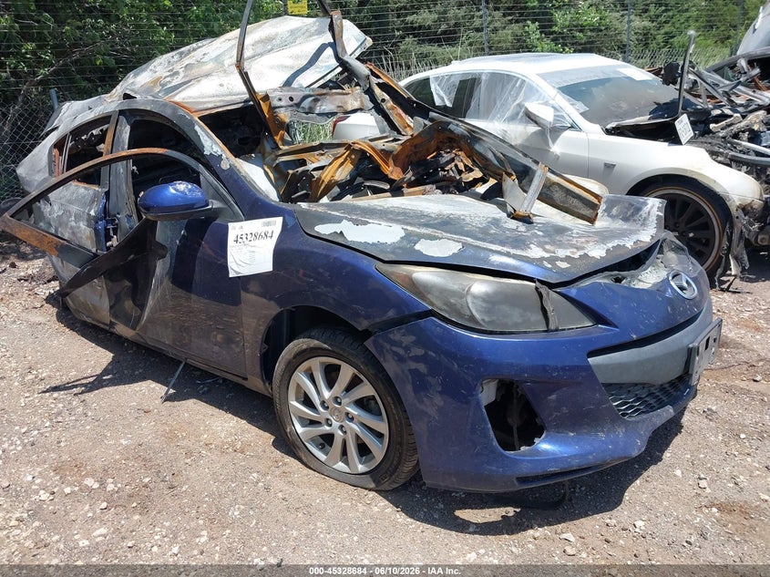 2012 Mazda 3 VIN JM1BL1V72C1627535 IAAI salvage auction — BURN, Salvage Title, sold $25 on 2026-07-22 (photo 1)